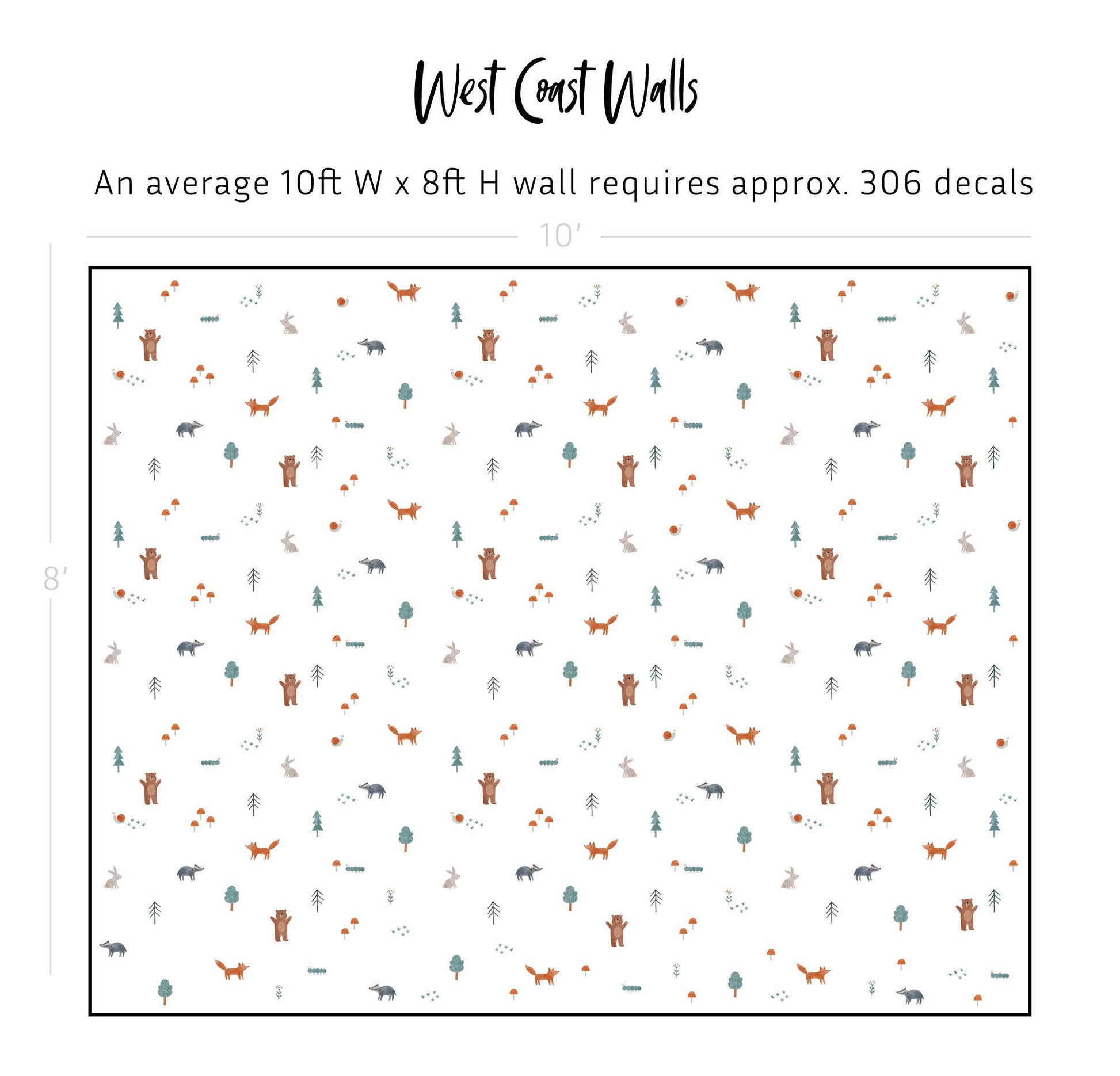 Woodland Adventure Removable Wall Decals