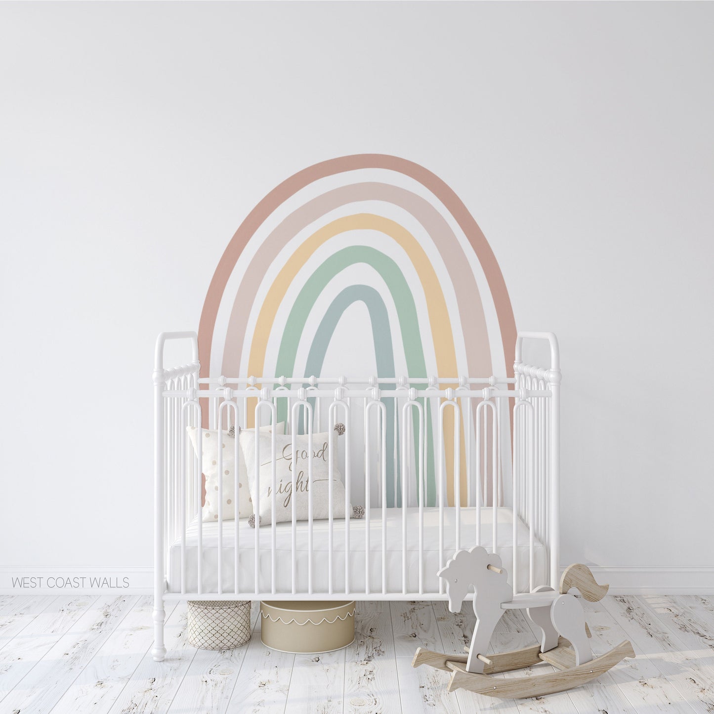 Neutral Muted Rainbow Removable Wall Decal