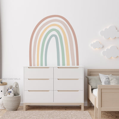 Neutral Muted Rainbow Removable Wall Decal