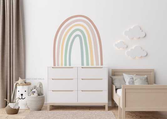 Neutral Muted Rainbow Removable Wall Decal