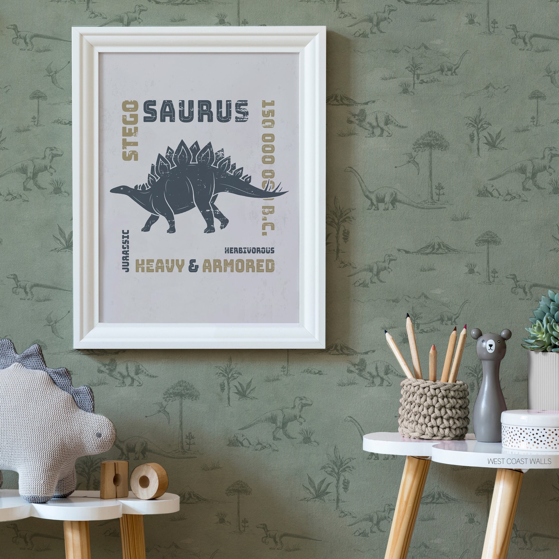 Dinosaur Toile Wallpaper