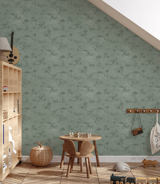 Dinosaur Toile Wallpaper