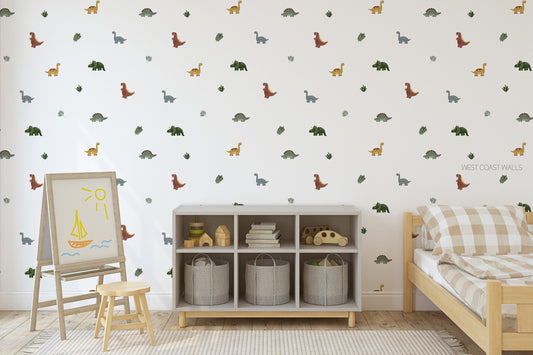Muted Mini Dinosaur Removable Wall Decals