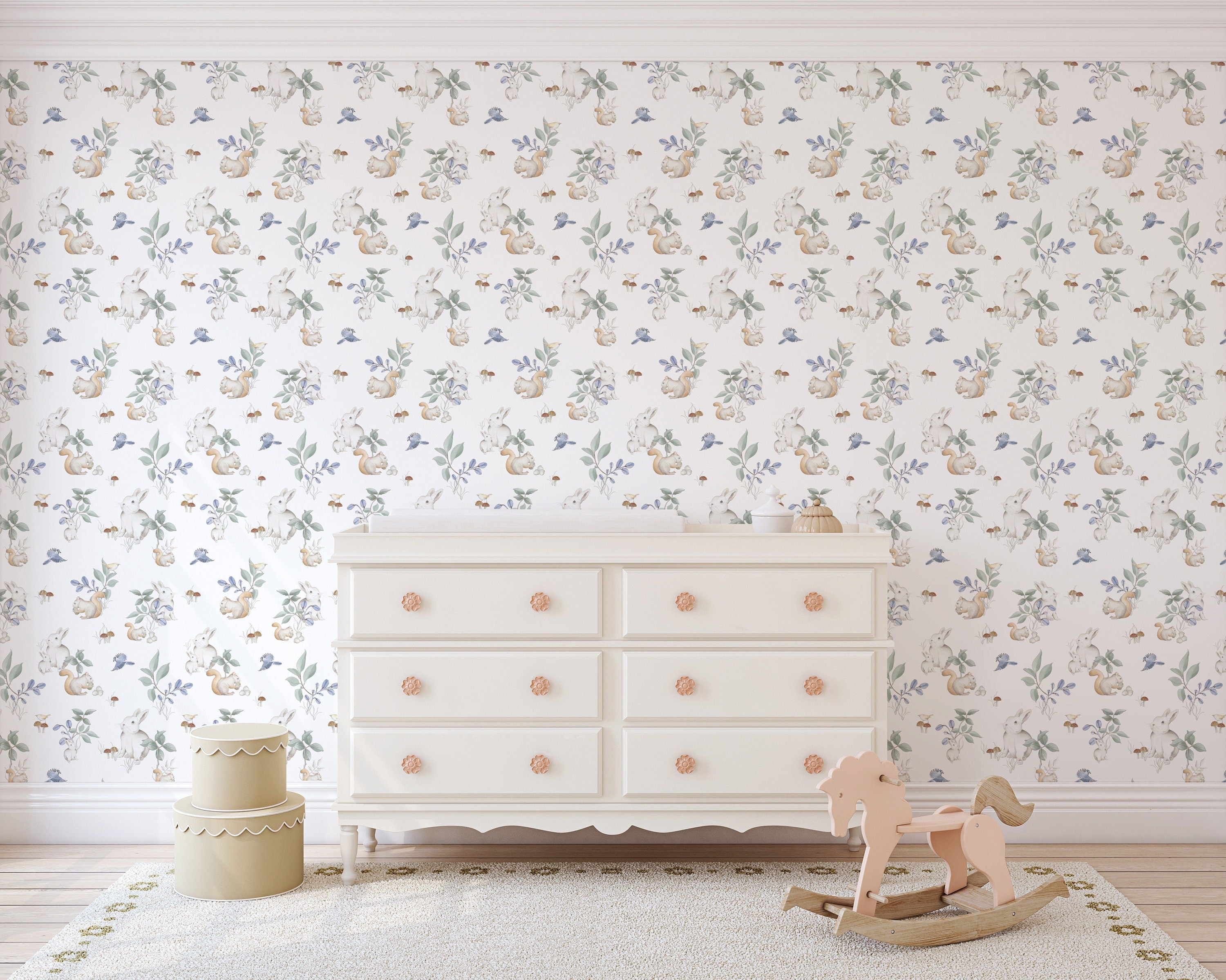 Pastel Whimsical Woodland Wallpaper – West Coast Walls