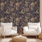 Golden Floral Wallpaper