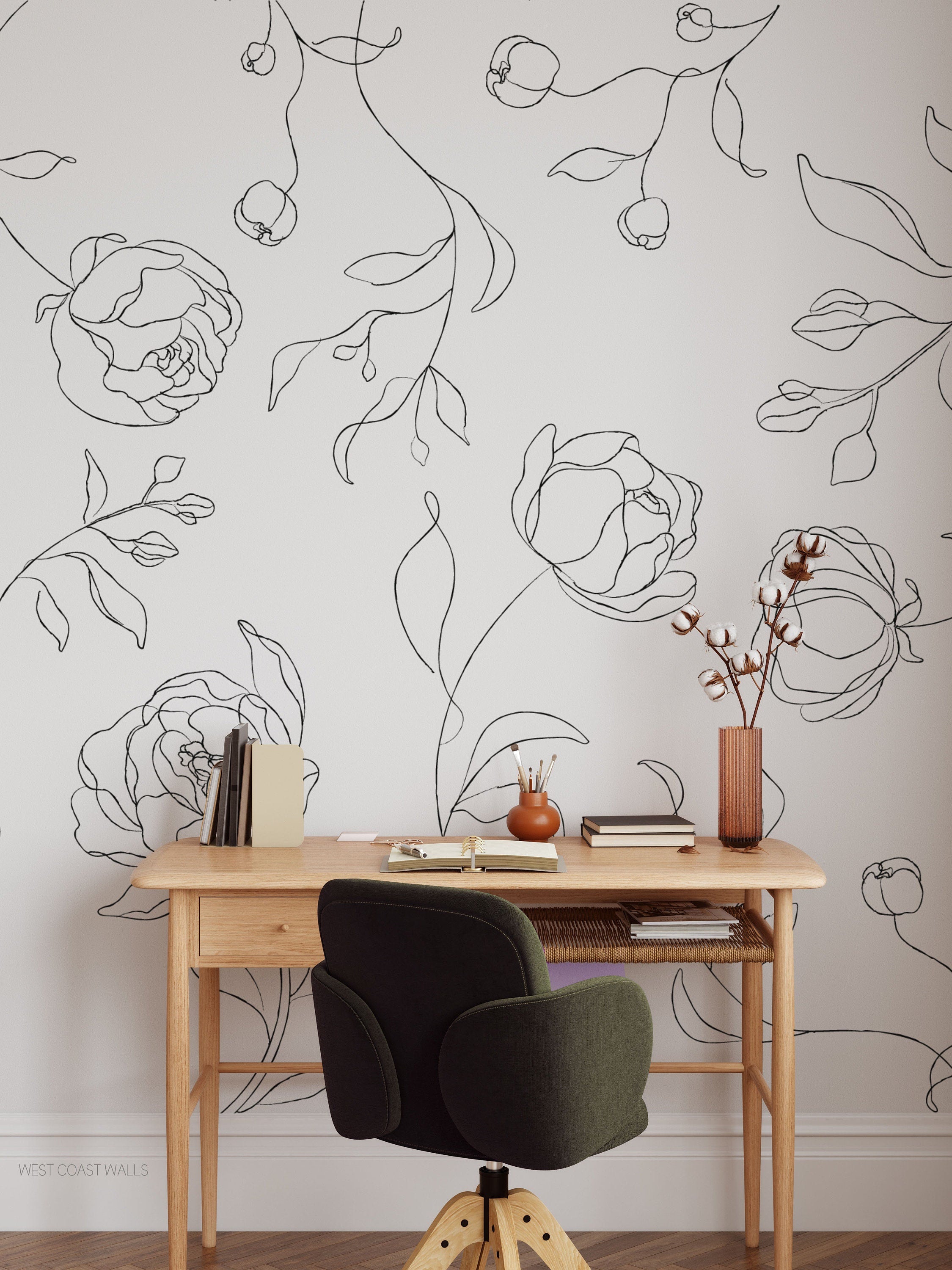 Curated visual reference: Gallery Detail: Minimal Peony Decals