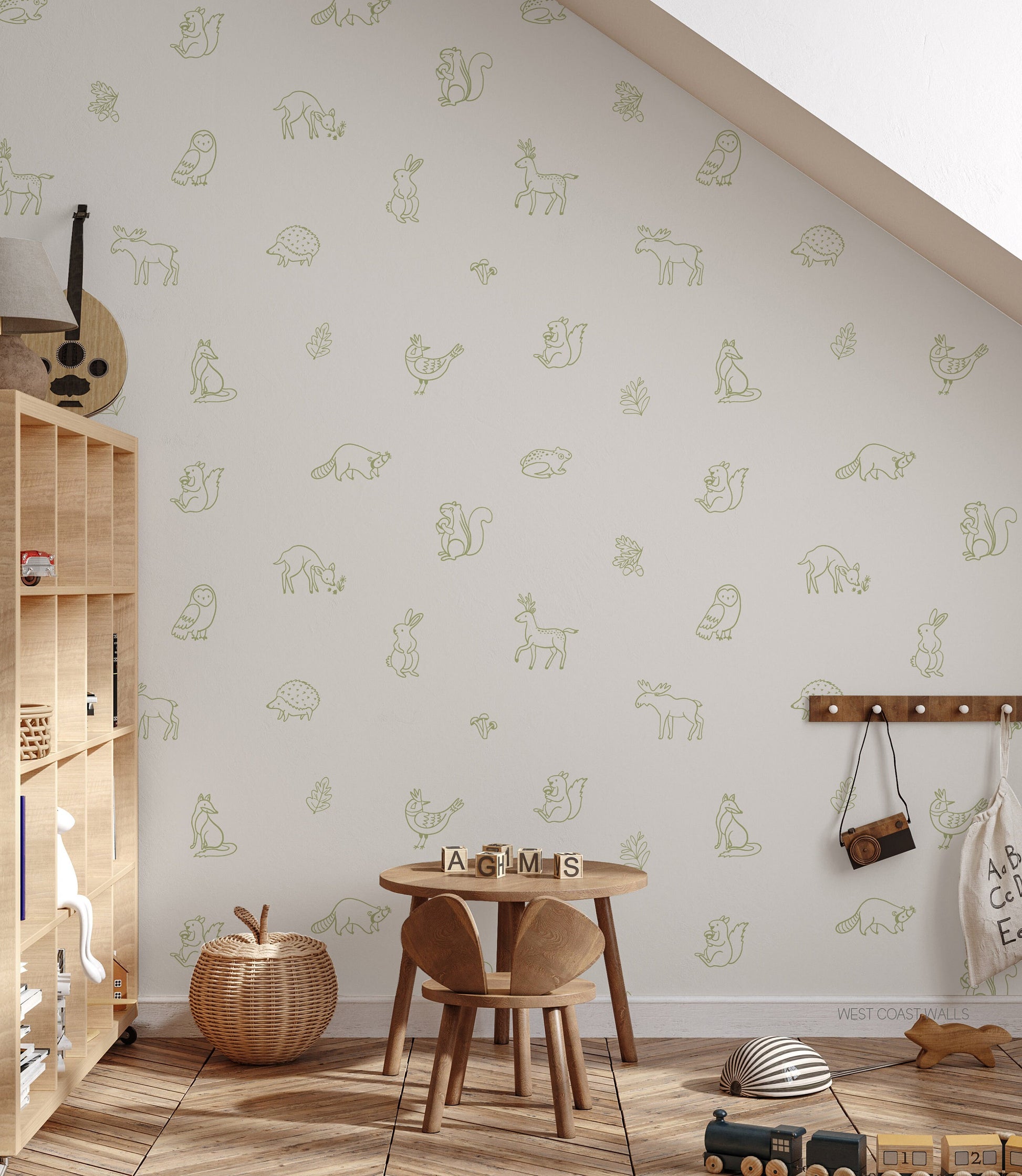 Drawn Forest Animals Removable Wall Decals