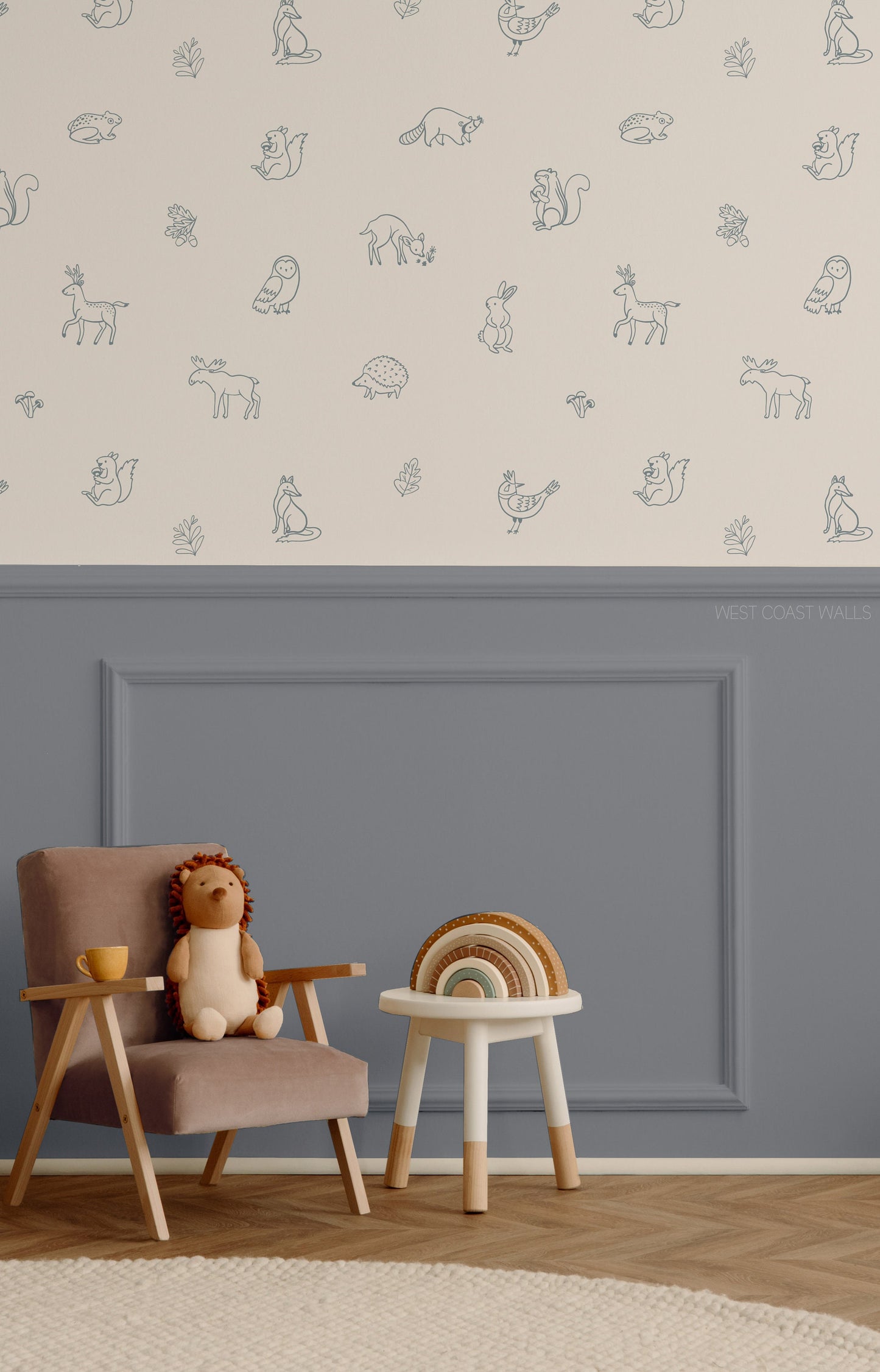 Drawn Forest Animals Removable Wall Decals