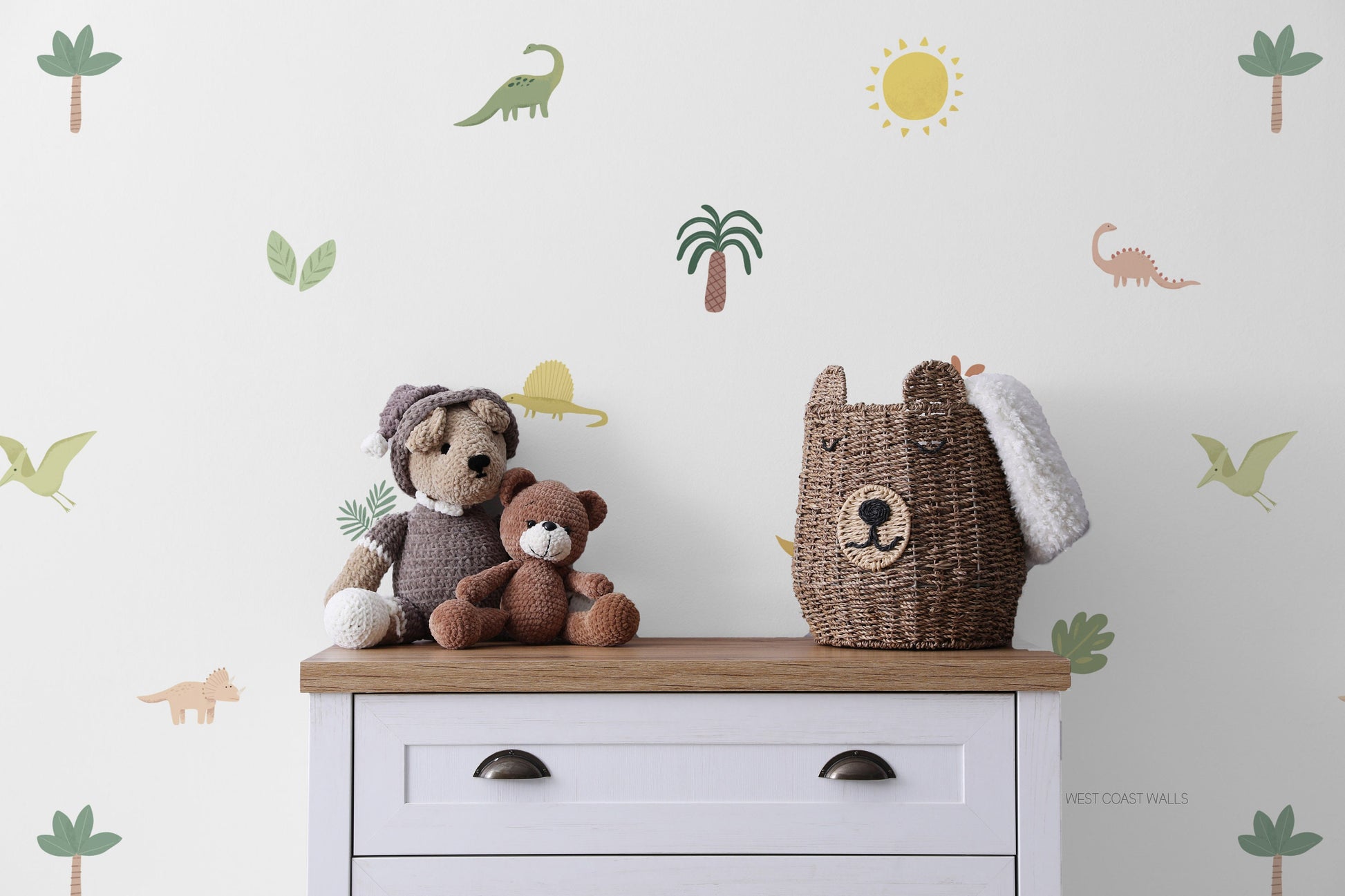 Painted Dinosaur Removable Wall Decals