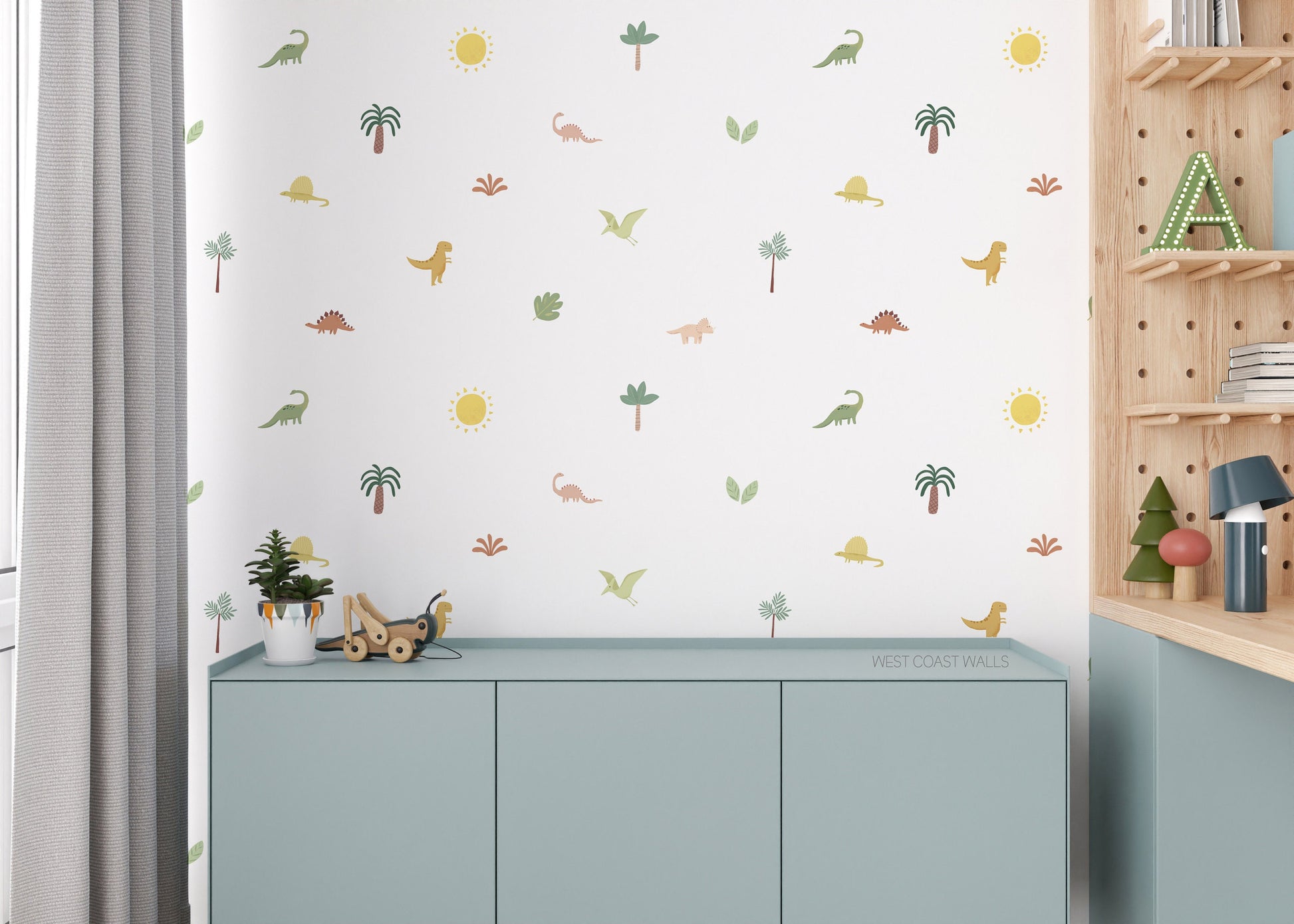 Painted Dinosaur Removable Wall Decals