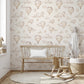 Vintage Metallic Look Hot Air Balloon Wallpaper