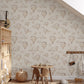 Vintage Metallic Look Hot Air Balloon Wallpaper
