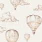 Vintage Metallic Look Hot Air Balloon Wallpaper / Wallpaper / Air Balloon Decor / Air Balloon Wallpaper / Nursery Wallpaper