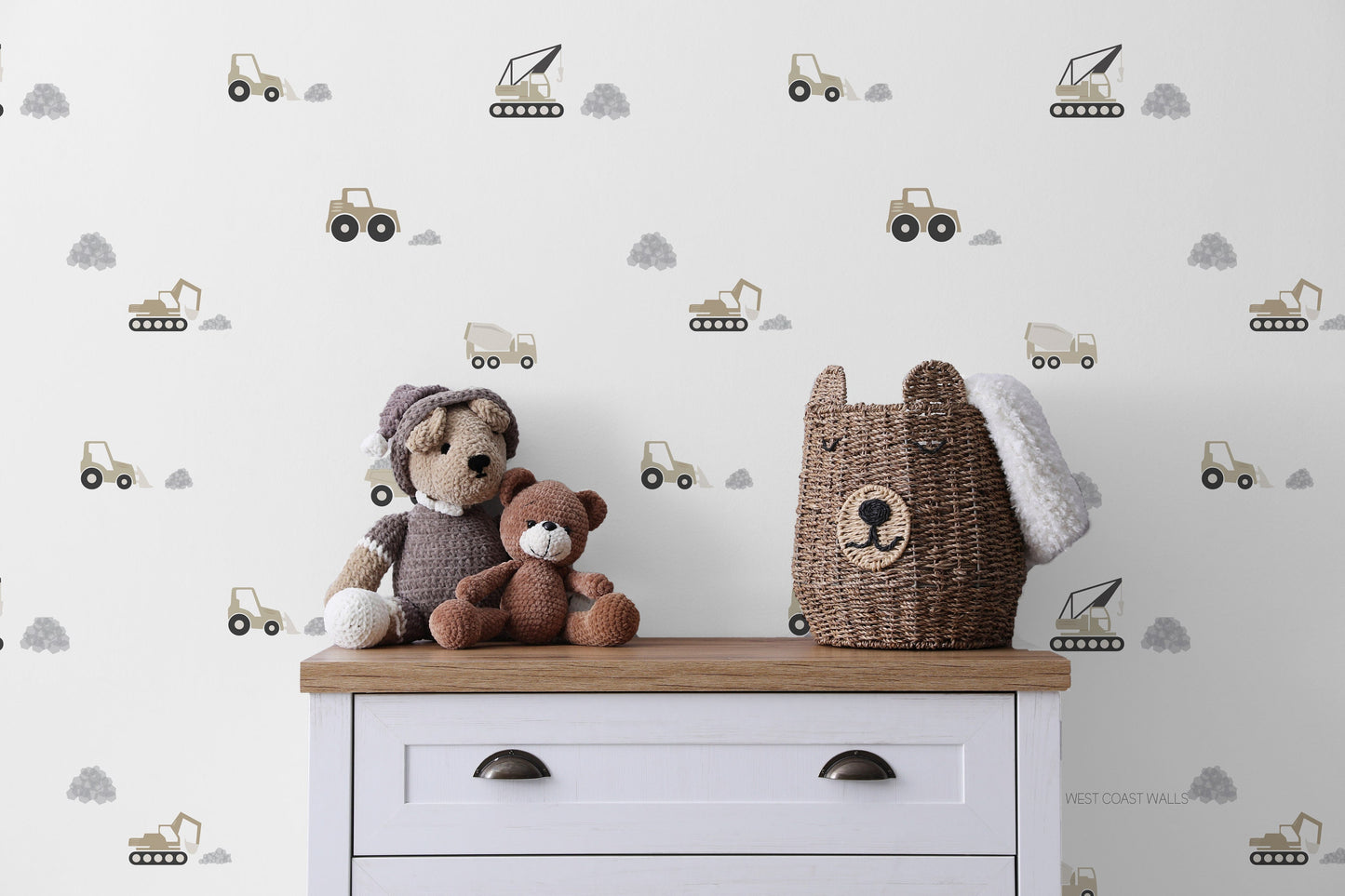 Construction Vehicles Removable Wall Decals