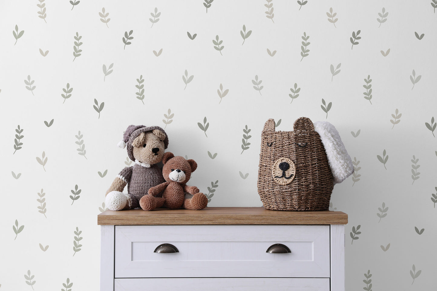 Solid Leaves Removable Wall Decals - Custom Colors Available