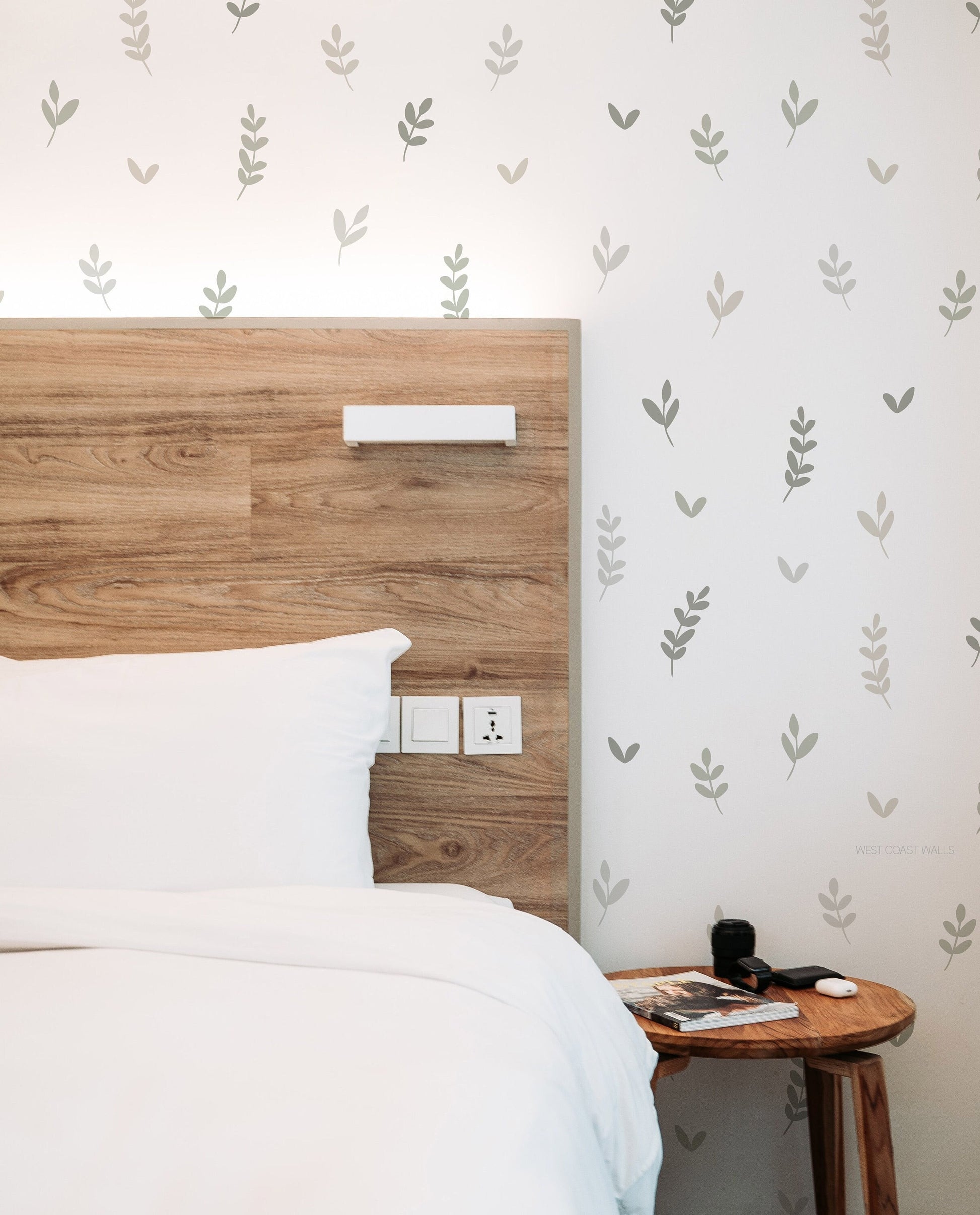 Solid Leaves Removable Wall Decals - Custom Colors Available