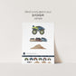 Watercolor Monster Truck Removable Wall Decals