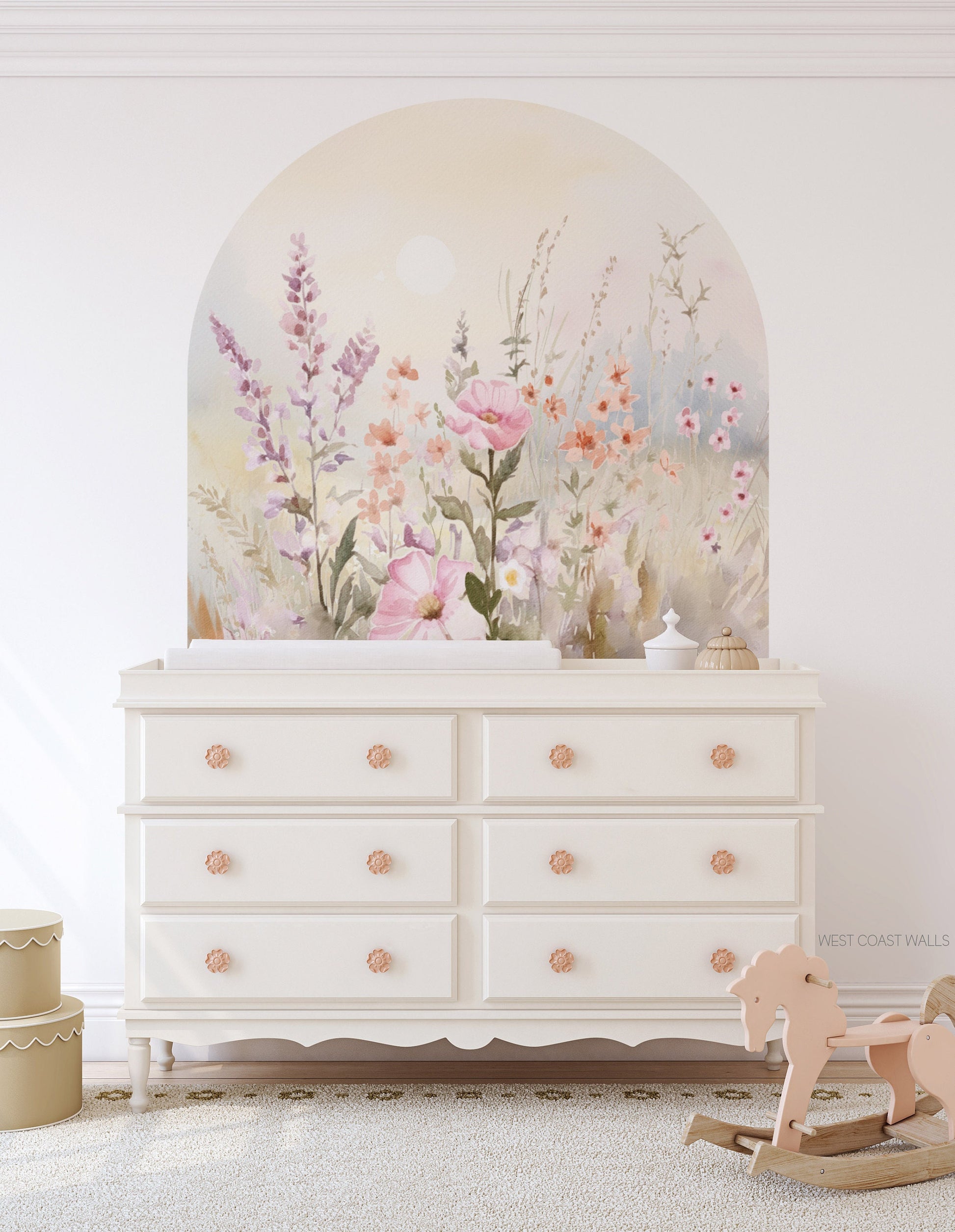 Watercolor Wildflowers Arch Decal