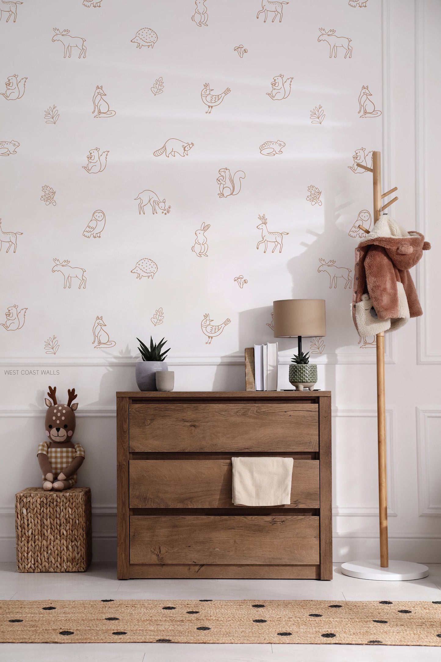 Drawn Forest Animals Removable Wall Decals