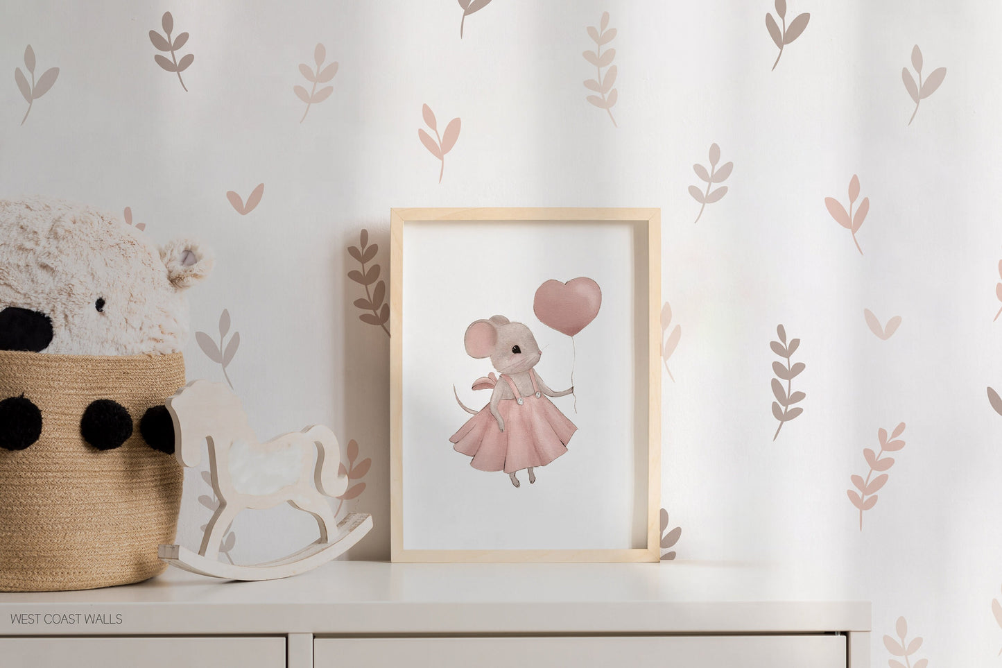 Solid Leaves Removable Wall Decals - Custom Colors Available