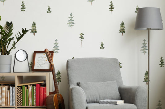 Watercolor Trees Wall Decals