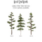 Large Watercolor Pine Tree Removable Wall Decal