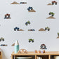 Watercolor Monster Truck Removable Wall Decals