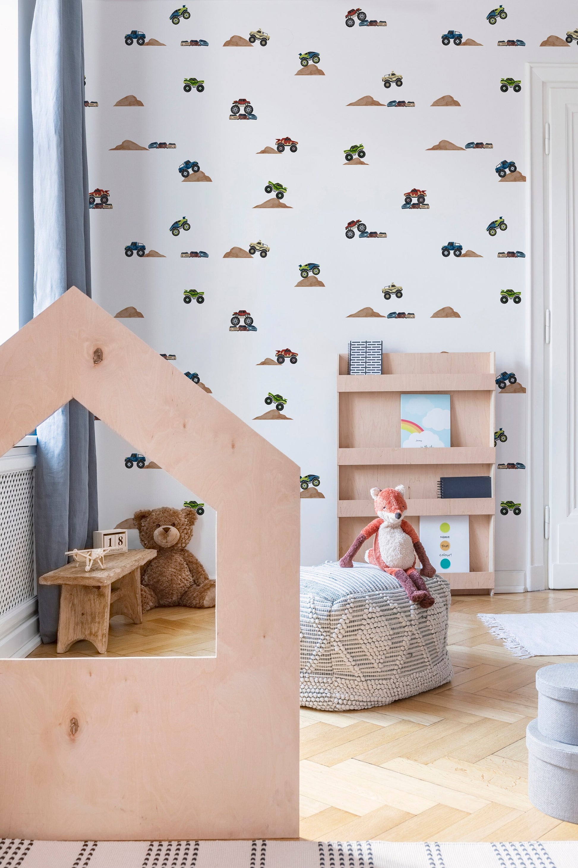 Watercolor Monster Truck Removable Wall Decals