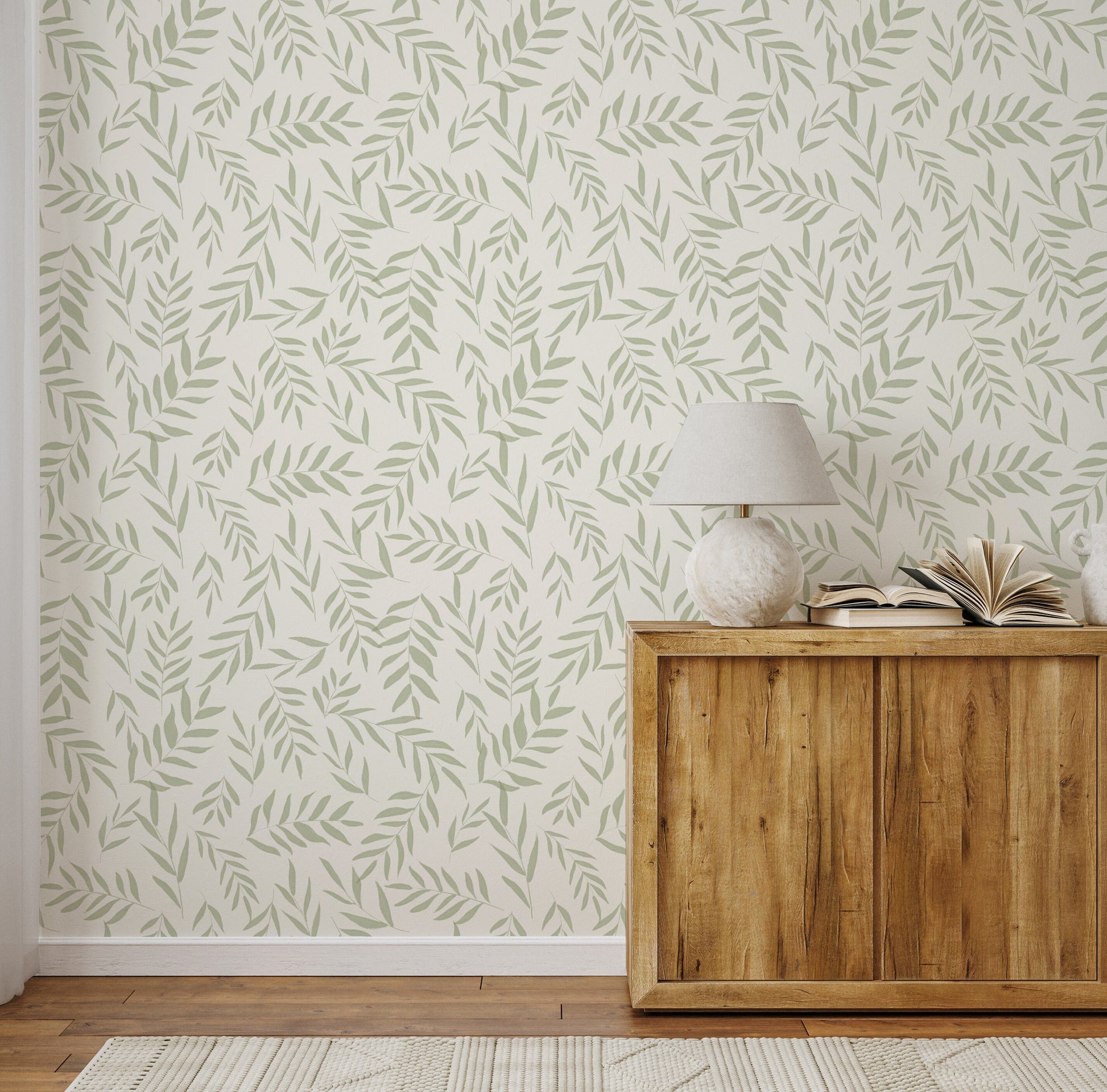 Earthy Fern Leaves Wallpaper
