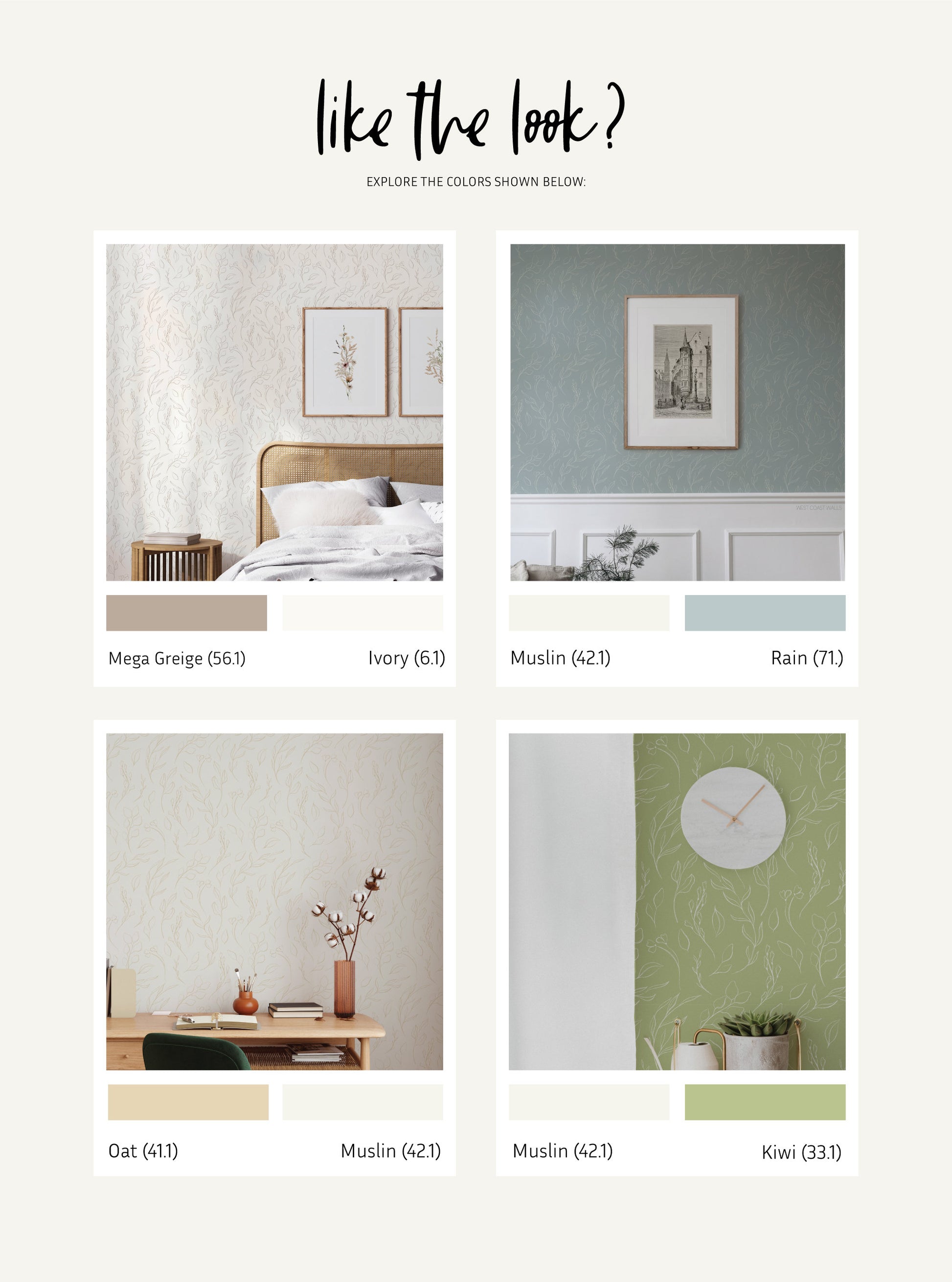 Hand Drawn Botanical Leaves Wallpaper