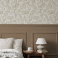 Creamy Brown Fern Leaves Wallpaper / Palm Wallpaper / Peel and Stick Wallpaper / Neutral Nursery / Neutral Walls / Leaf Wallpaper
