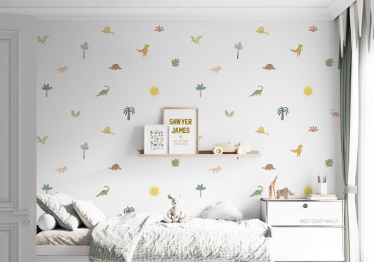 Painted Dinosaur Removable Wall Decals