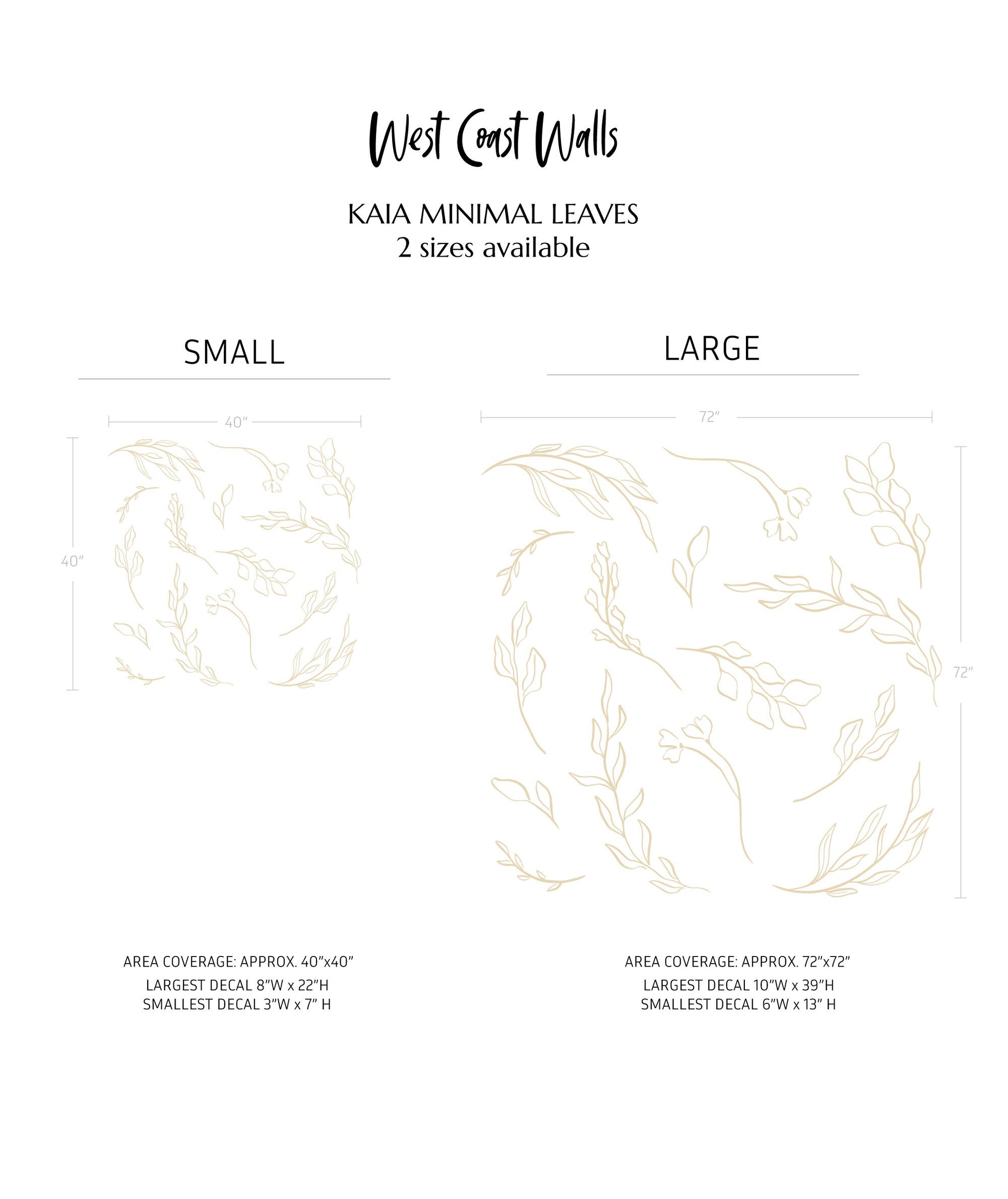 Kaia Minimal Leaves Decals