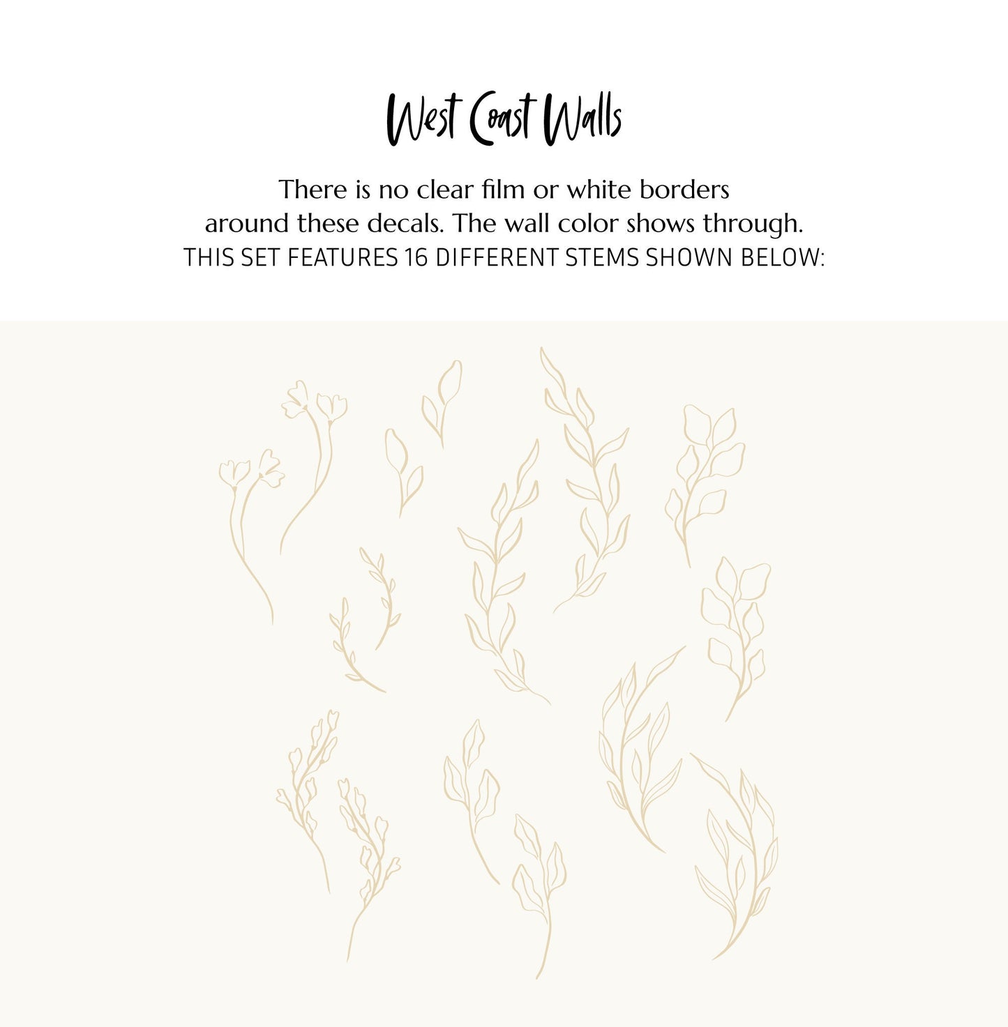 Kaia Minimal Leaves Decals