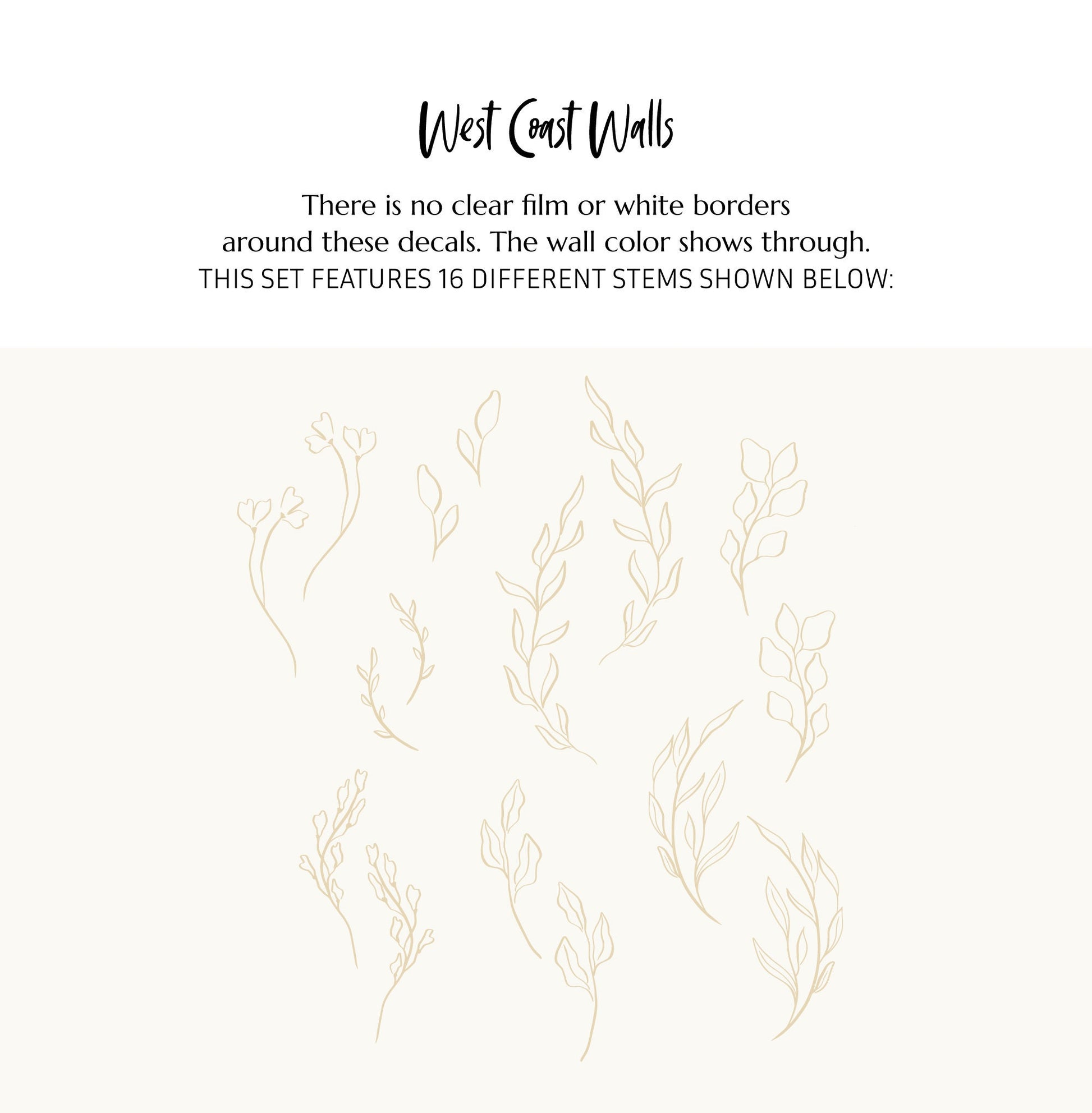 Kaia Minimal Leaves Decals