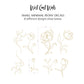 Minimal Peony Decals - Small