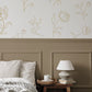 minimalist luxe peony decals in a golden color