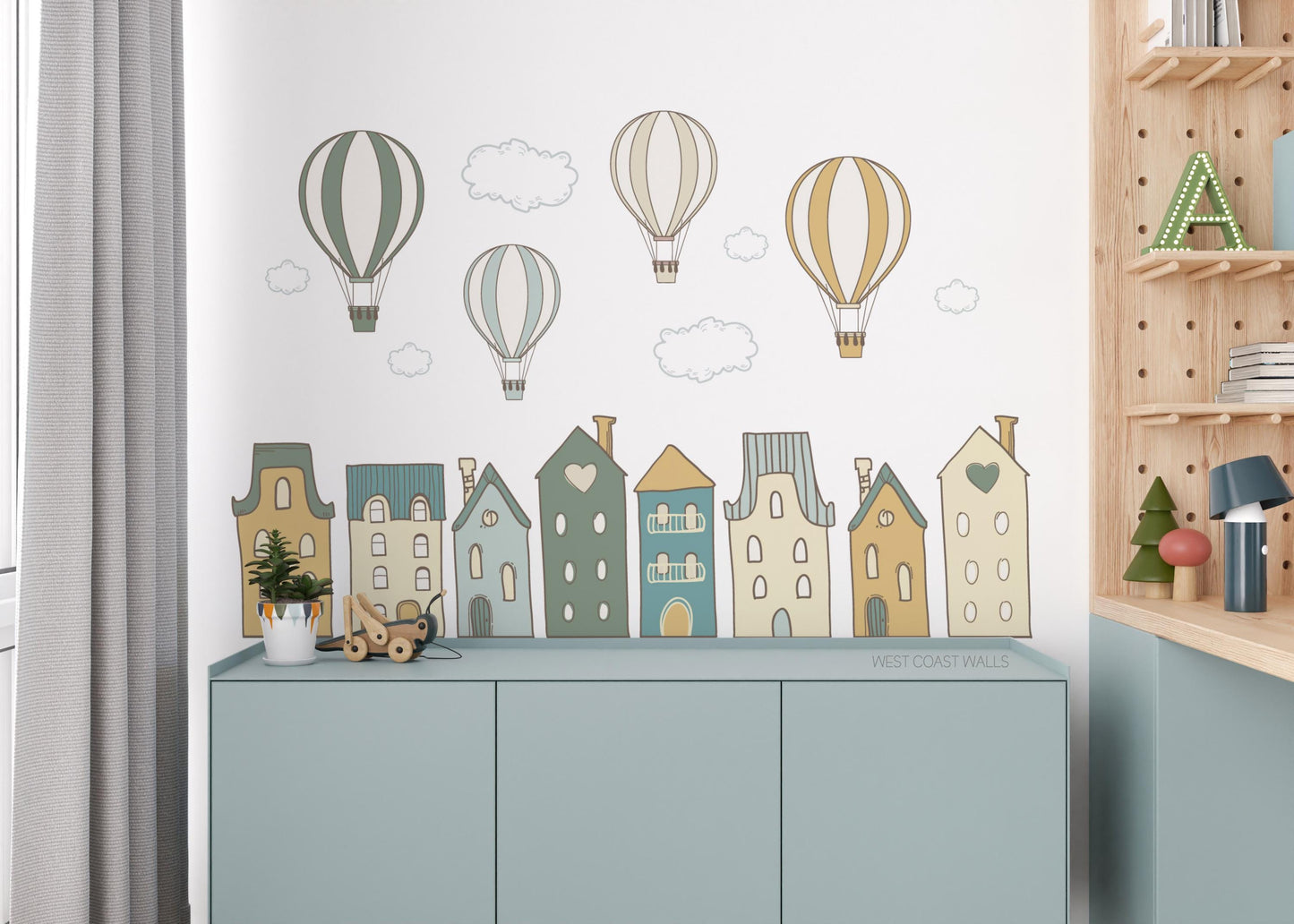 Whimsical Village Removable Wall Decals