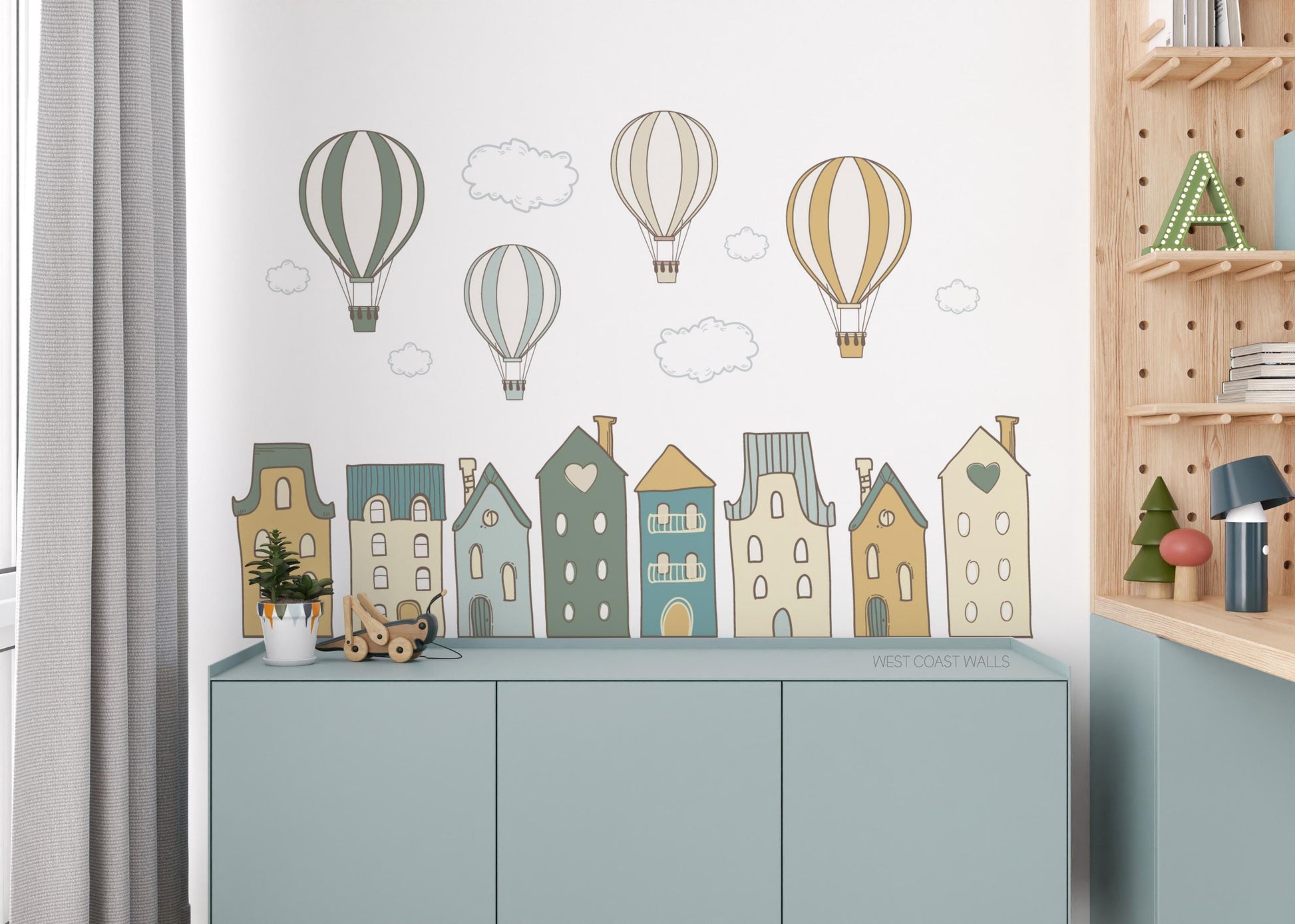 Whimsical Village Removable Wall Decals