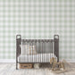 Soft Sage Gingham Check Wallpaper