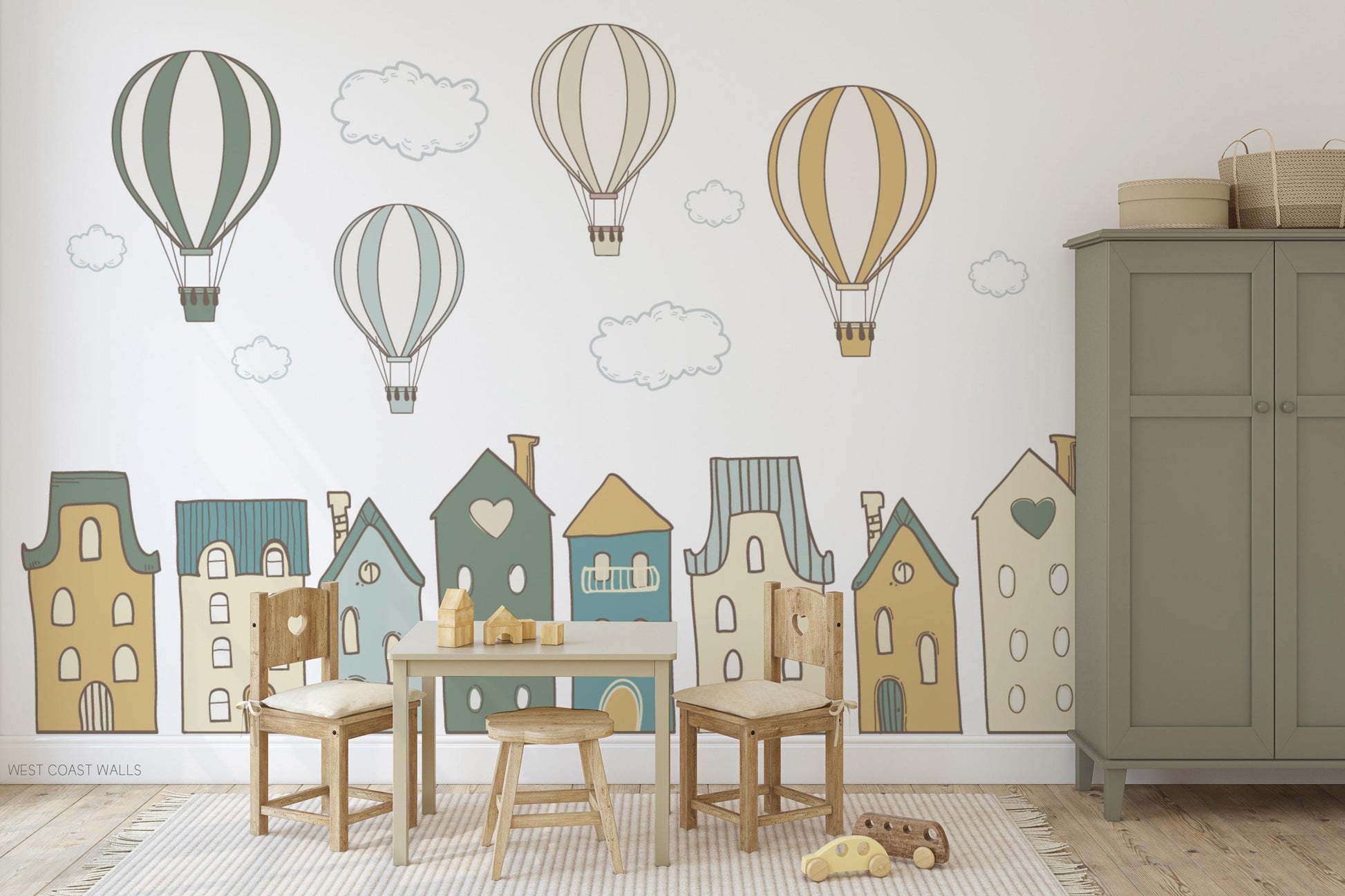 Whimsical Village Removable Wall Decals