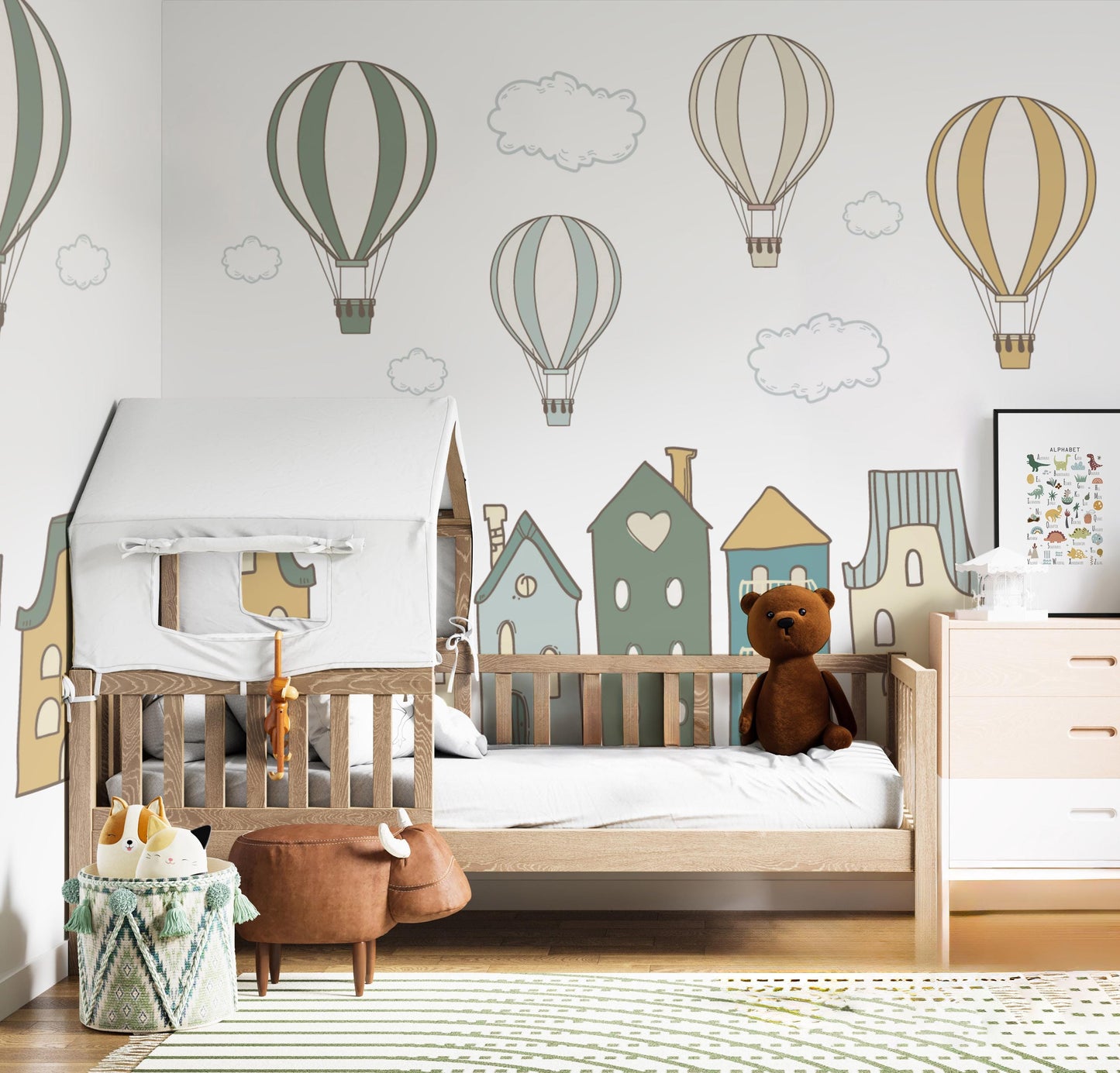 Whimsical Village Removable Wall Decals