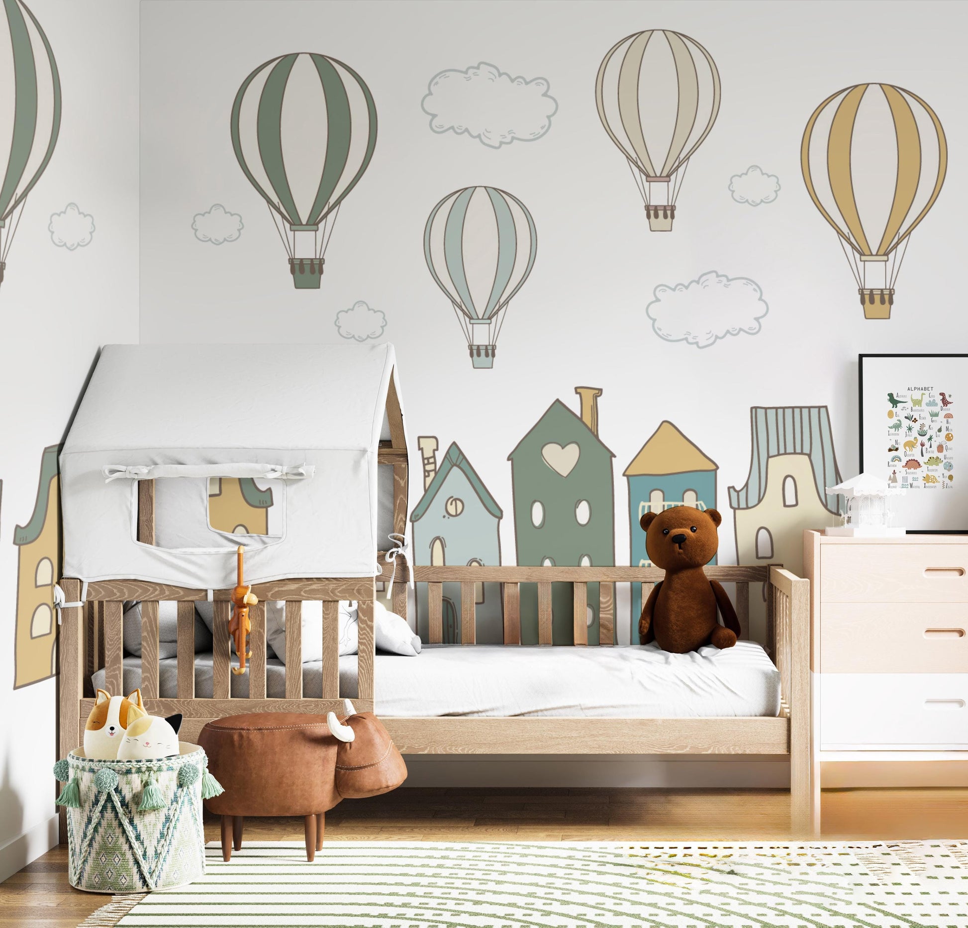 Whimsical Village Removable Wall Decals