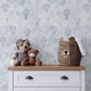Cute and Whimsical Hot Air Balloon Wallpaper in Blue
