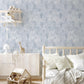 Cute and Whimsical Hot Air Balloon Wallpaper in Blue