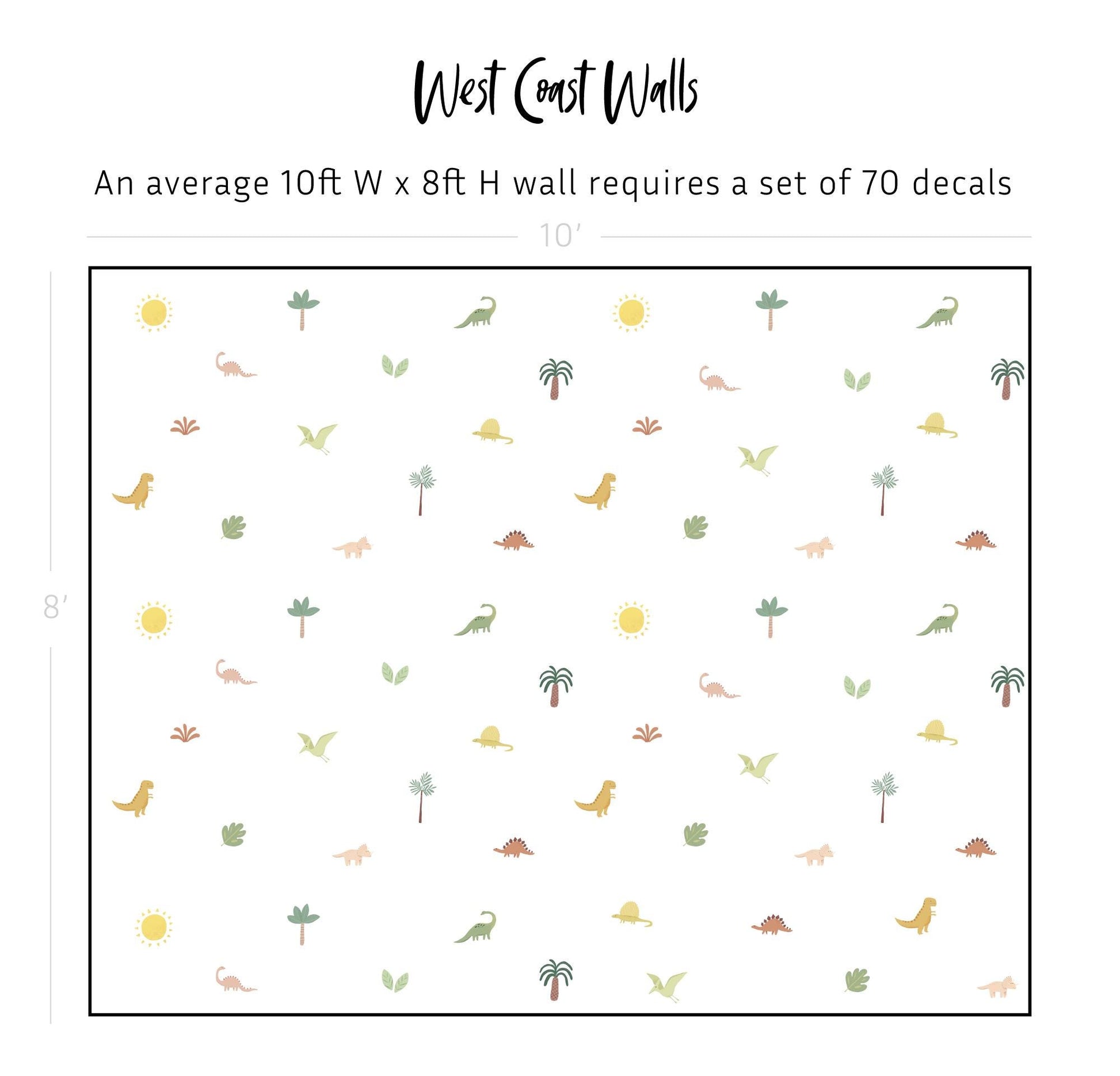 Painted Dinosaur Removable Wall Decals