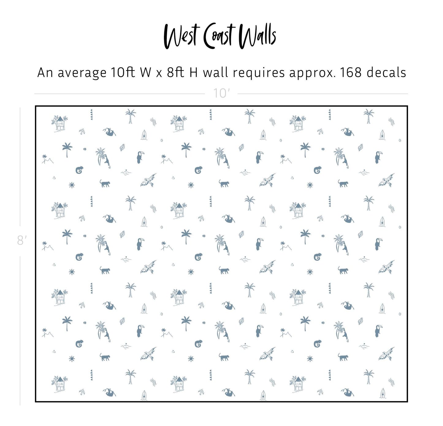 Drawn Jungle Adventure Removable Wall Decals