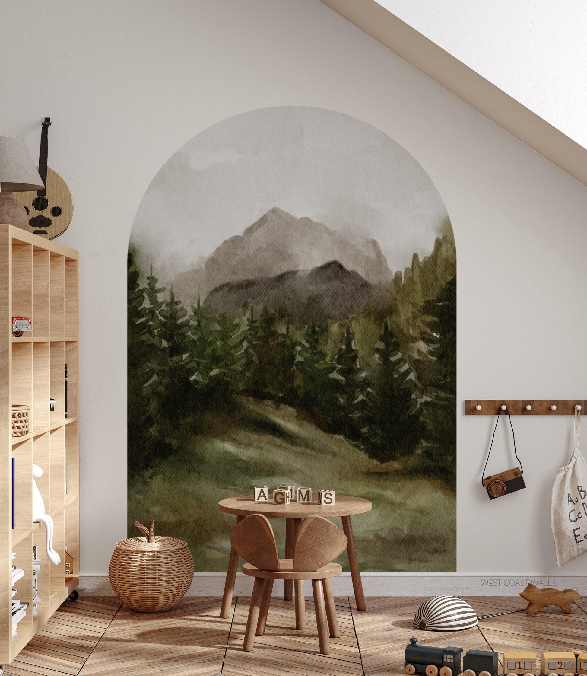 Painted Misty Mountain Removable Arch Decal