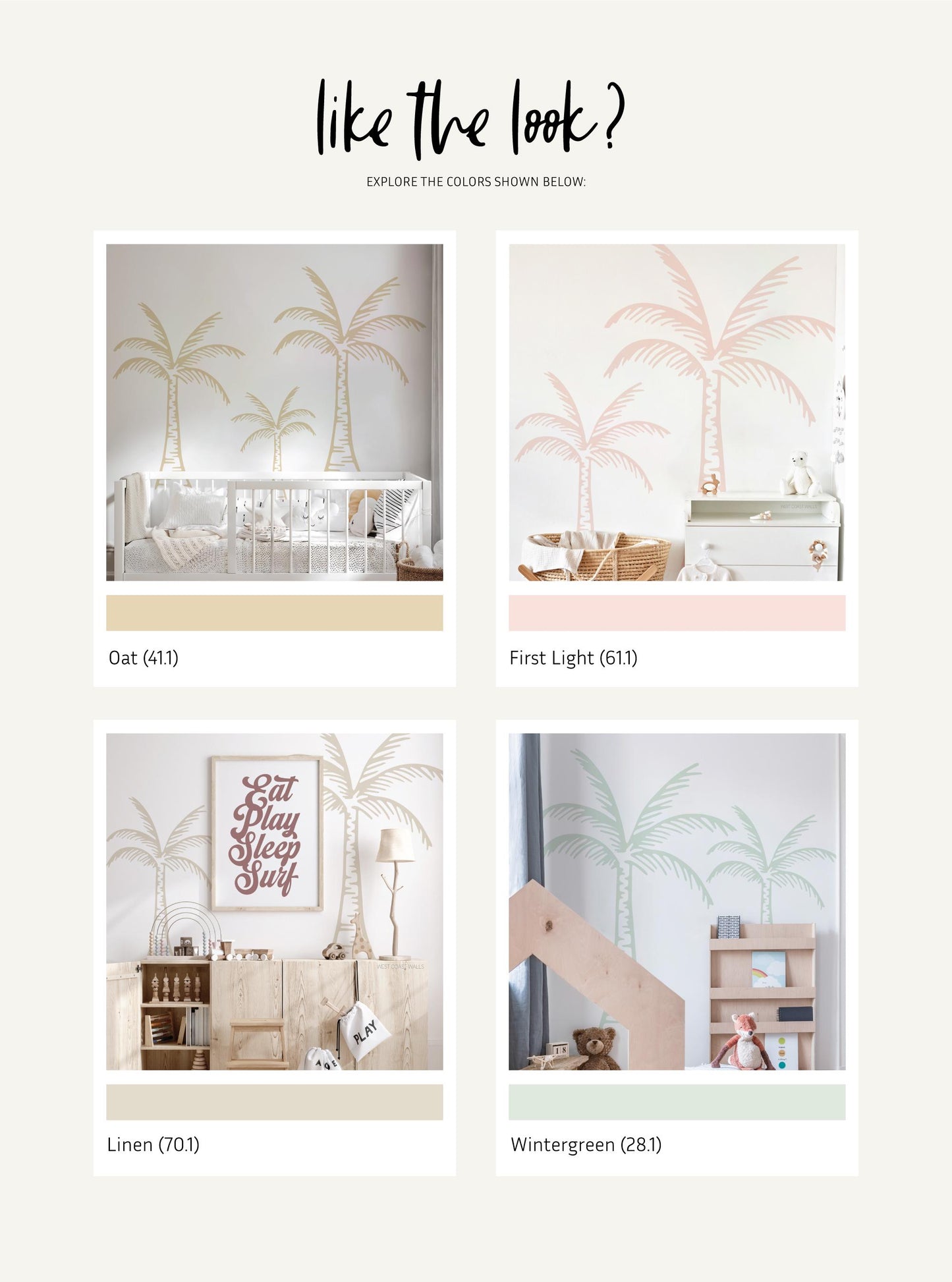 Large Palm Tree Removable Wall Decal