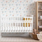 Dotted Hot Air Balloon Wallpaper in Blue / Wallpaper / Air Balloon Decor / Air Balloon Wallpaper / Nursery Wallpaper